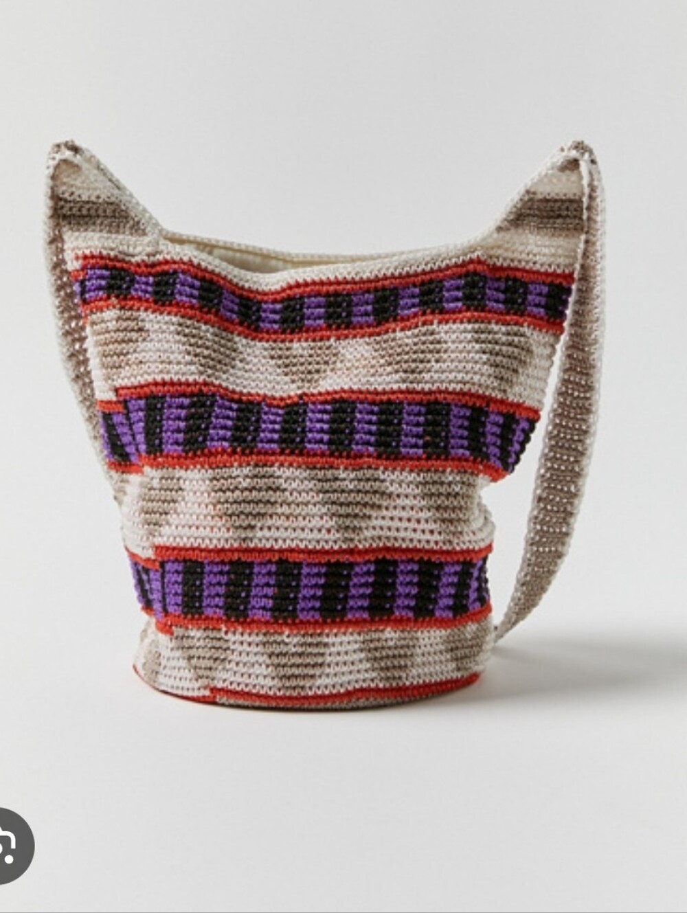 Urban Outfitters Crochet Embroidered  woven shoulder bag